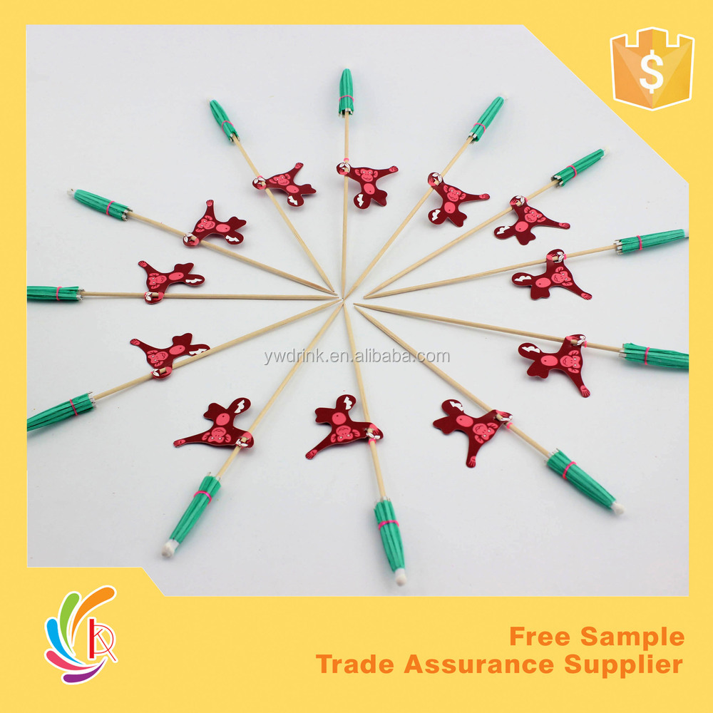 Party Decorative Cocktail Stick Flags,Wooden Stick,Fruit Pick Buy