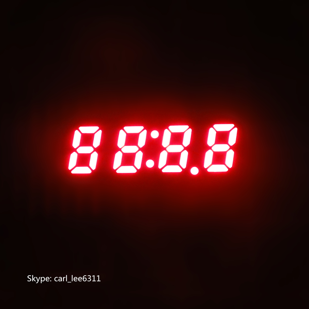 0.25 inch mini number sign ultra red 4 digit 7 led segment display