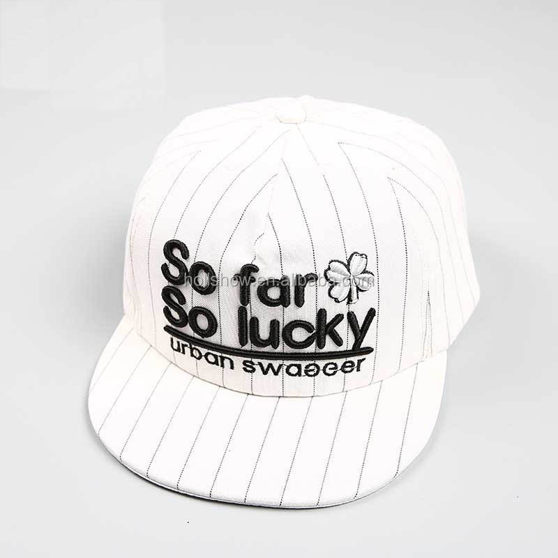ファッショントレンディところとてもラッキー3d刺繍ストライプキッズ野球帽子仕入れ・メーカー・工場