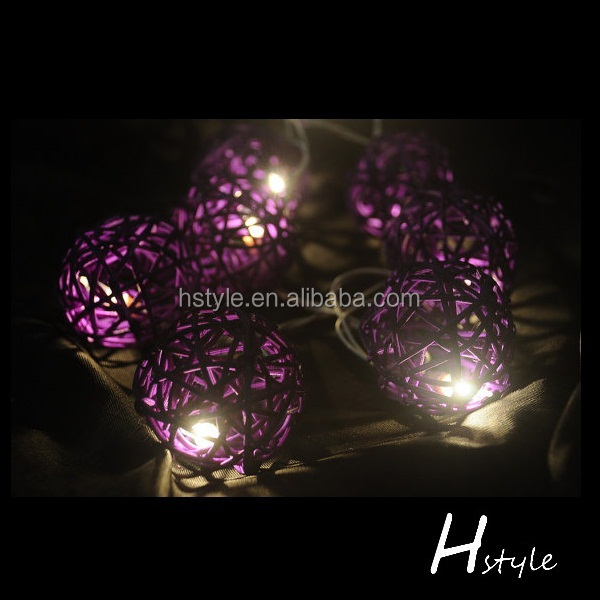 紫ロマンスhnl028ウィンドウの装飾用の籐のボール仕入れ・メーカー・工場