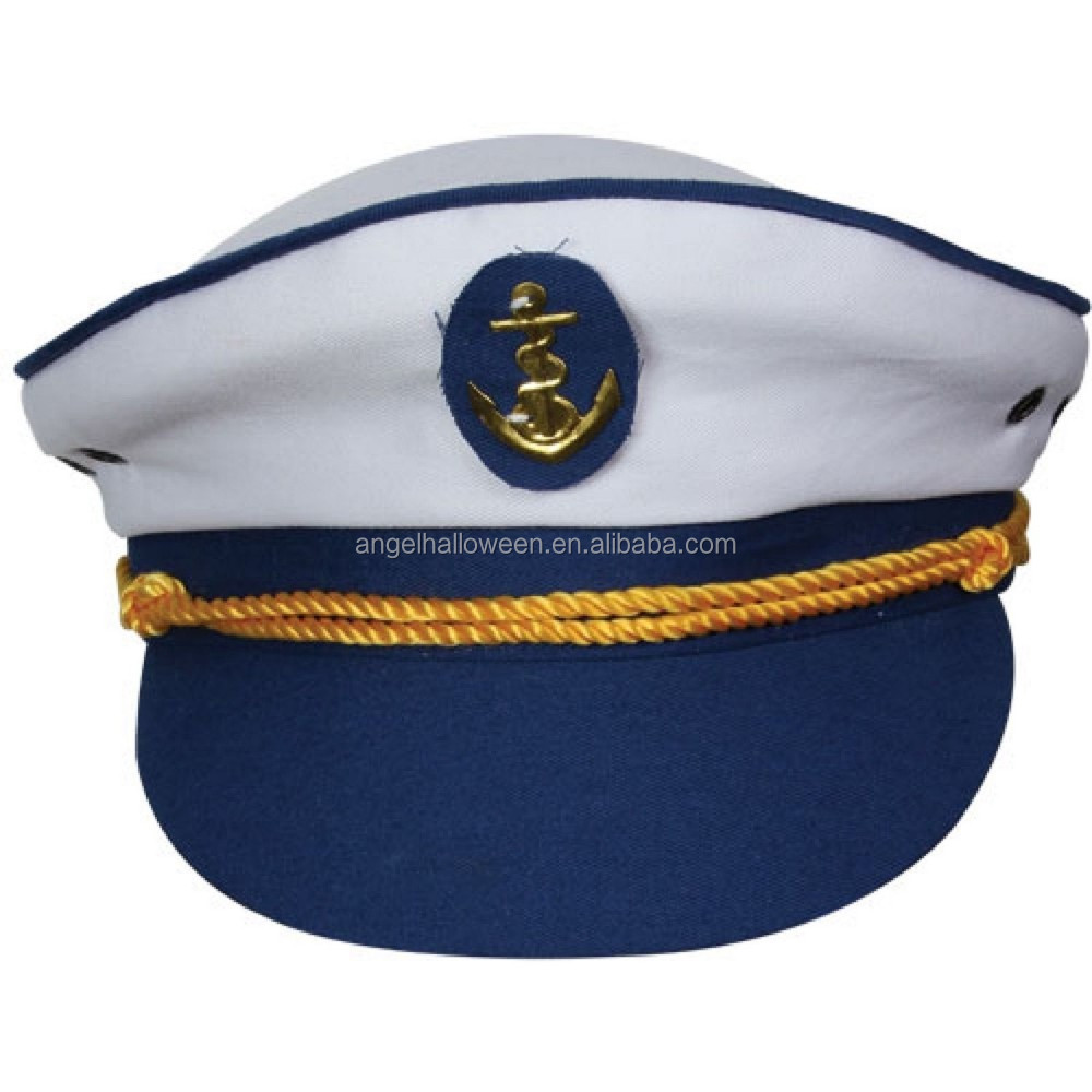 Adult Captain Hat Navy Cap Blue Captains Ship Sailor Mens Womens Nh4041 ...