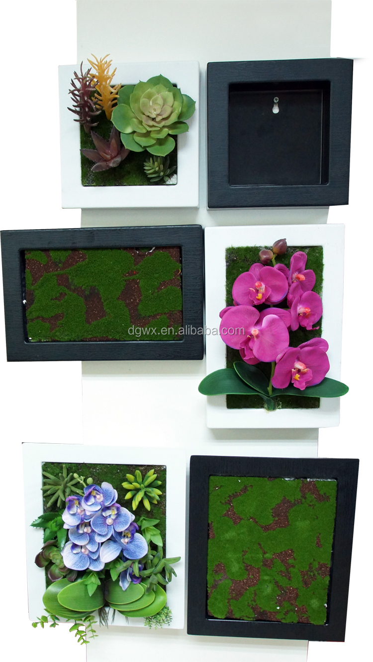 ミニフェイクジューシーな植物の人工的なメラミンフォトフレーム壁の装飾のための花仕入れ・メーカー・工場