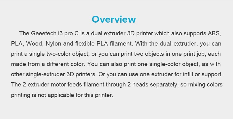Geeetech prusa i3はデュアル押出機の3dプリンタキットでロールの送料フィラメント仕入れ・メーカー・工場