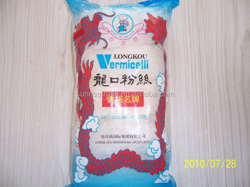 Certificated by HACCP/ISO/FDA/QS NON-GMO Ribbon/Cut Green Bean/Pea Longkou Dried Vermicelli