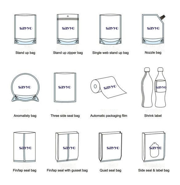 mini transparent printed frozen food pouches