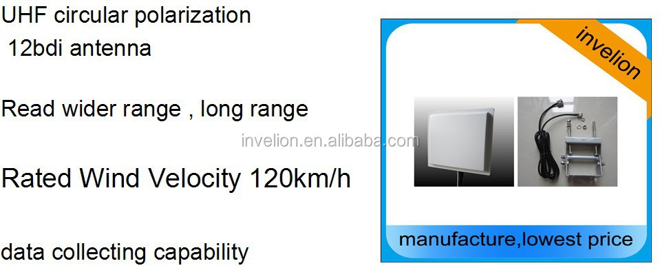 高利得12dbi円偏波アンテナuhf帯rfidロングレンジ/パッシブrfiduhfアンテナのn120km/hコネクタ仕入れ・メーカー・工場