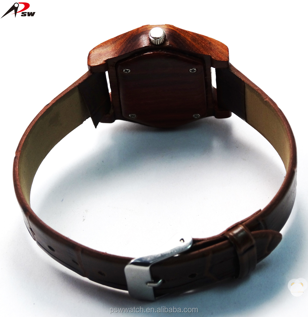 Shenzhen Factory Japan Quartz Watch Price Originality Genuine Leather Vintage Sandal wooden watch