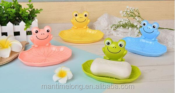 Familyhouse Lovely Frog Suction Cup Soap Dish Soap Sponge Holder for Kids Bathing