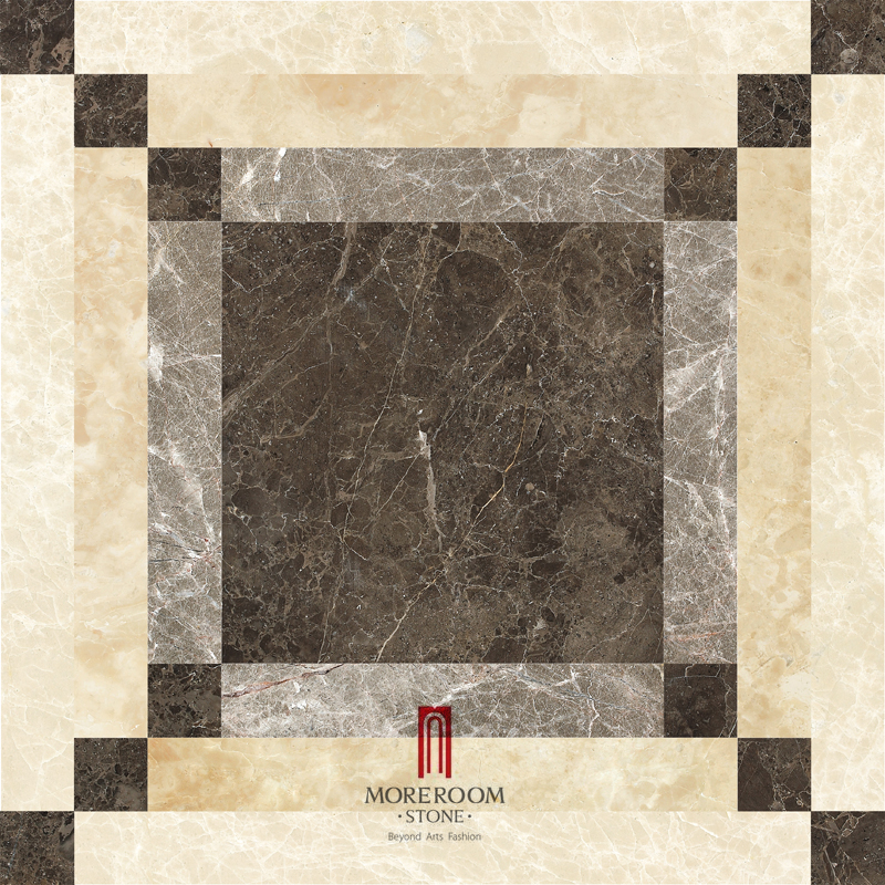 MPHC02G33-2 Spanish Marble Tiles Dark Emerador Marble Tiles MOROOM STONE WATERJET FLOORING TILES.jpg