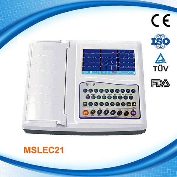 熱い販売安いmslec21d12チャンネルecgマシン、 大型カラー液晶心電図の機械のプリンタ仕入れ・メーカー・工場