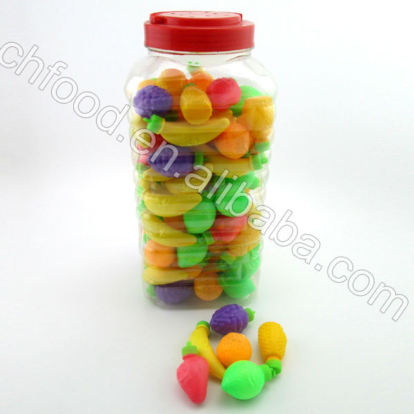 Powder Candy In Fruit Shaped Bottle/Sour Powder Fruit Bottle Candy