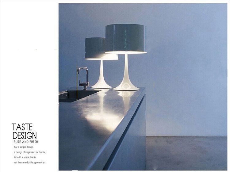 ファッション味付きのテーブルランプを吊りアルミ黒/ホワイトシェード、 プラスチック製のテーブルランプ問屋・仕入れ・卸・卸売り