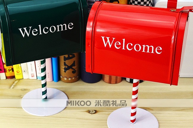 スタイルのヴィラガーデンメールボックス2014年歓迎赤ユニオンフラッグアートウェアギフト金属製のメールボックス問屋・仕入れ・卸・卸売り