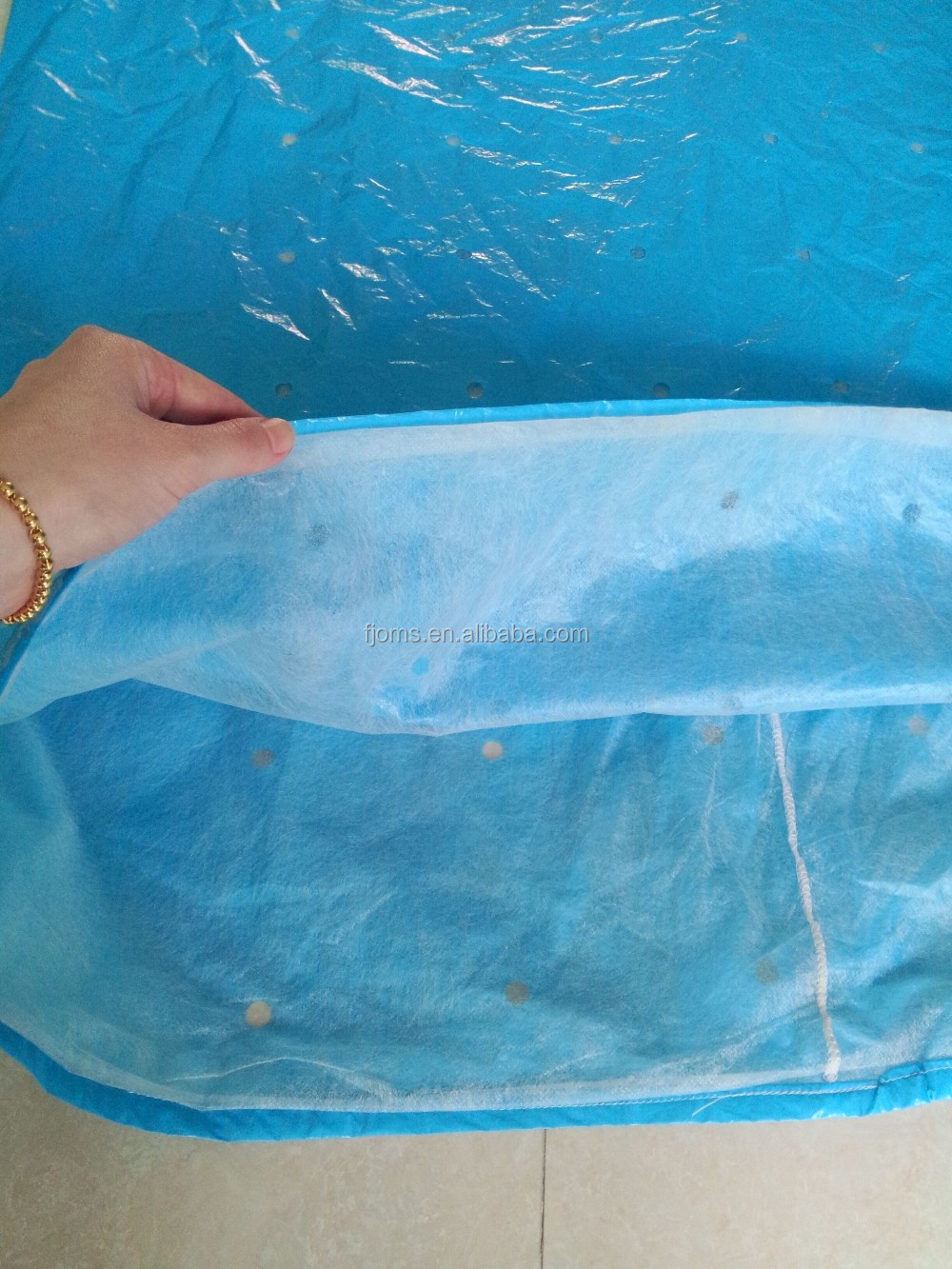 ldpeプラスチック青バナナ束バッグ女の子のための保護仕入れ・メーカー・工場