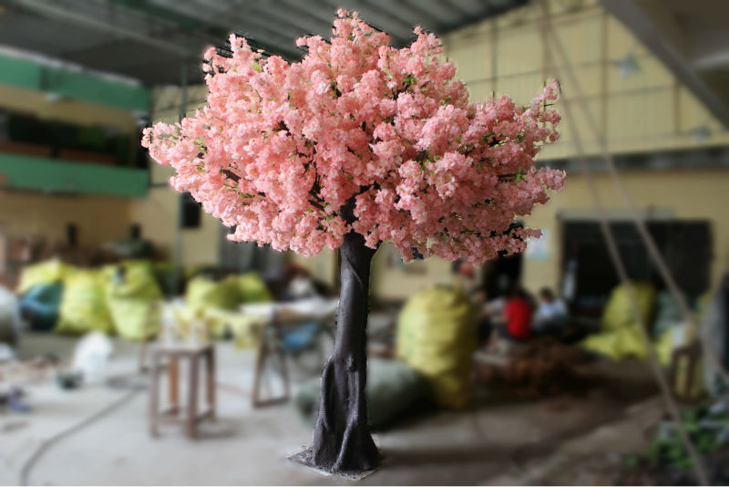 工場製人工的な白い桜の木、 造花のツリー発売仕入れ・メーカー・工場