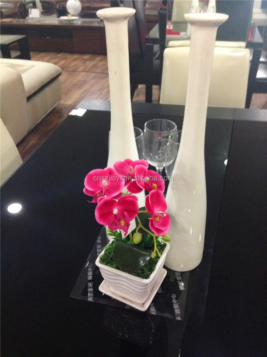 Hoge kwaliteit groothandel rode orchidee bloemen in wit keramische ...