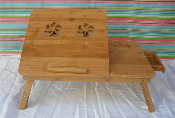 Hot sale cheap portable bamboo table computer