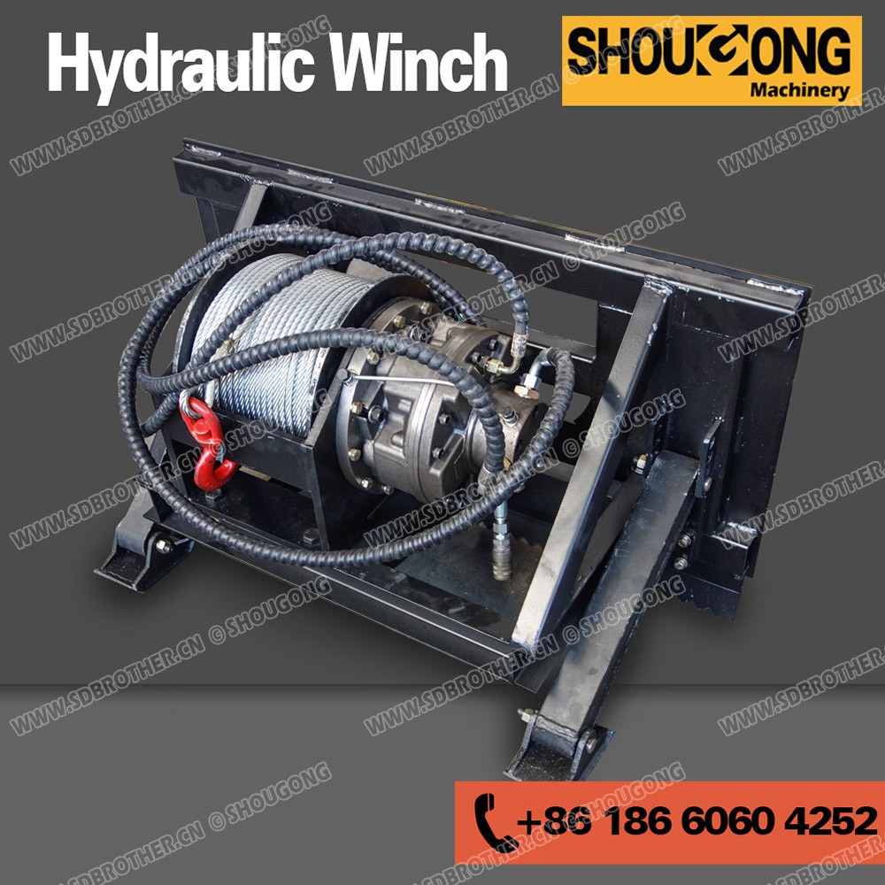 Skid Steer Loader attachments Hydraulic Winch, View Hydraulic Winch