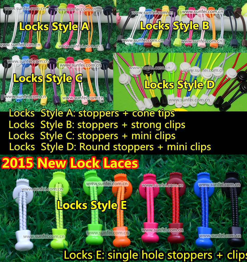 (50ひも色) のプロモーションロック~2015ひも、 単穴ロックスタイルshoelaces~custom弾性ロック付き伸縮靴ひも仕入れ・メーカー・工場