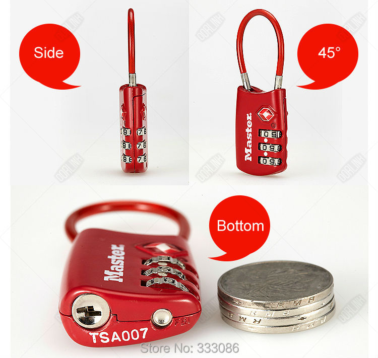 master lock cable luggage lock