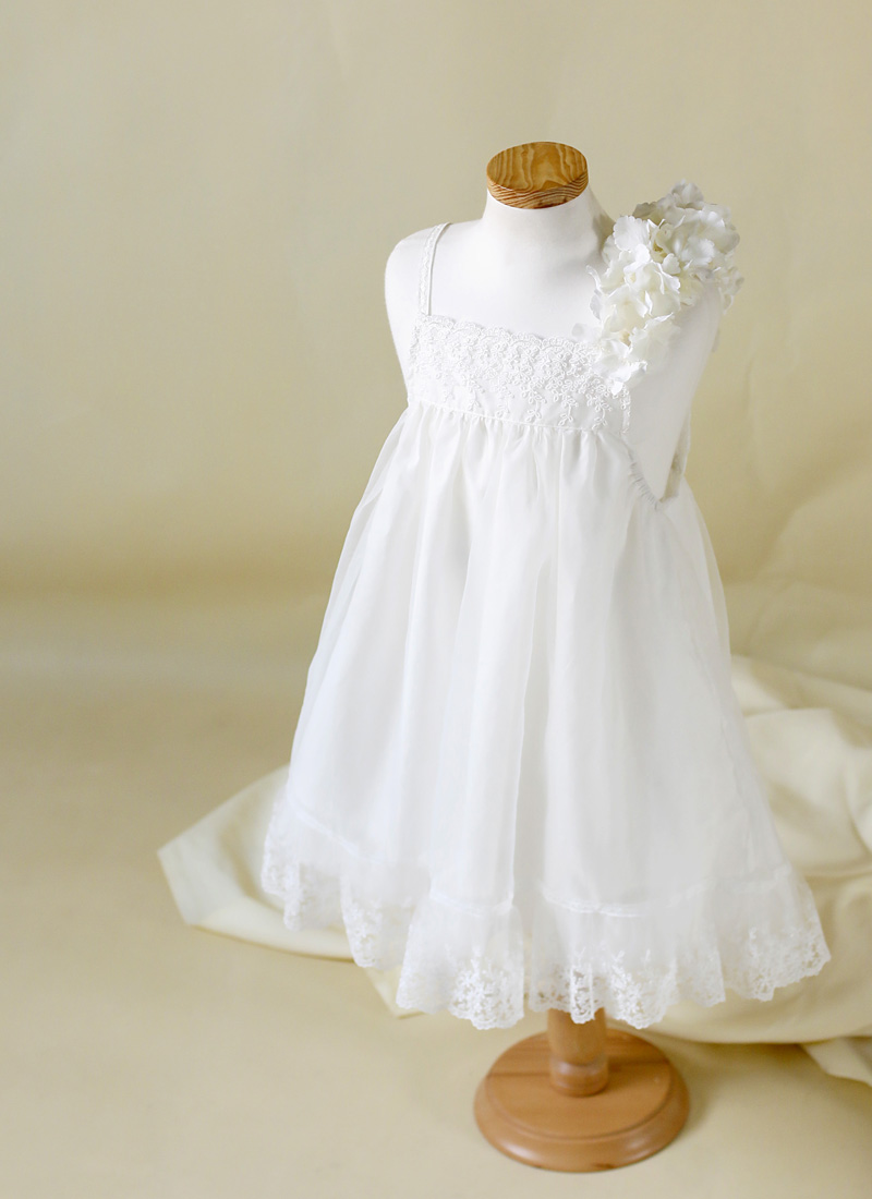 象牙ling's/クリームのレースのオーガンザの結婚式のフラワーガールのドレスの綿ストラップのために- アジサイの子供幼児の子供十代の女の子問屋・仕入れ・卸・卸売り