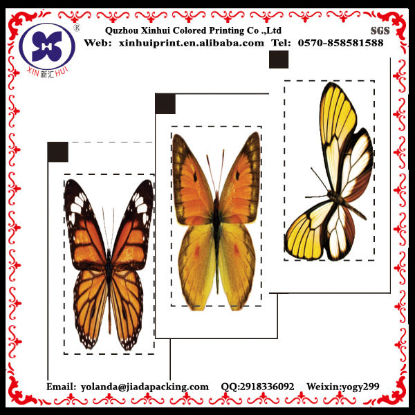 Beautiful custom design/butterfly temporary tattoo stickers for chewing gum use