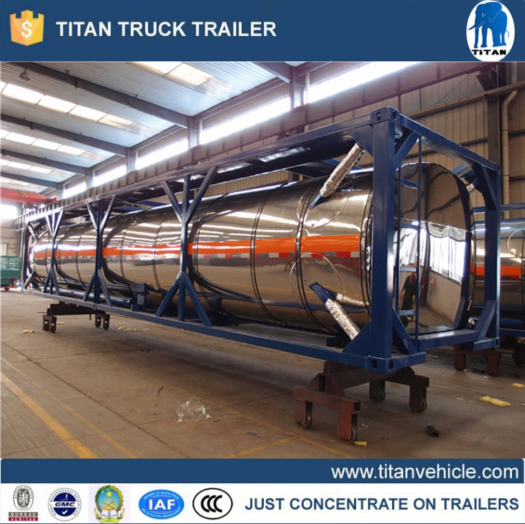 TITAN bitumen tank semi trailer, bitumen tank container with heating system
