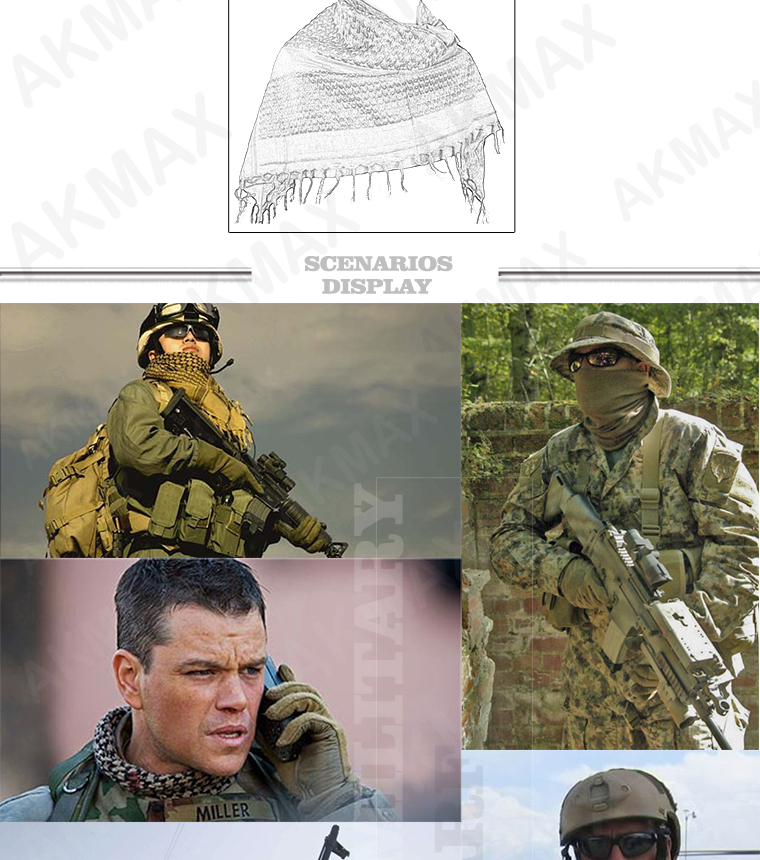 軍事スカーフ アラブ シェブロン綿無限大shemagh/スカーフ仕入れ・メーカー・工場