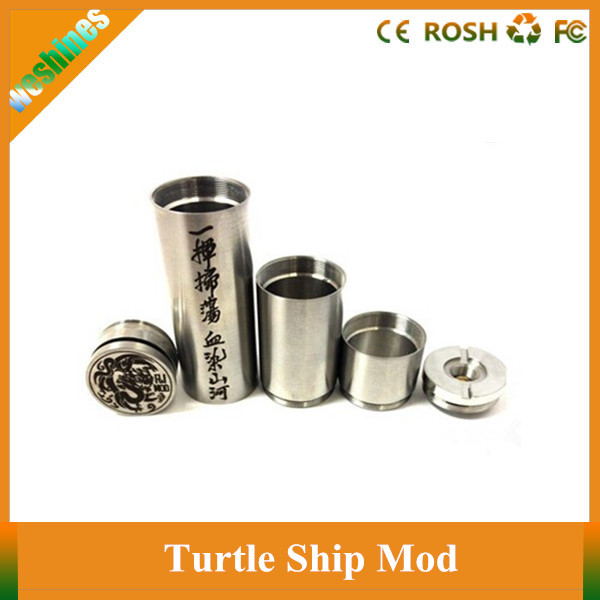 Hottest ecig mechanical mod turtle ship v2 mod, turtle ship mod clone v2 SS for 18350/18500/18650 batteries