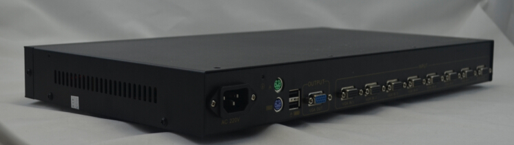 金属シェルビデオ8ポートkvmスイッチャー、 8入力1出力、 usbキーボードとマウス中国製問屋・仕入れ・卸・卸売り