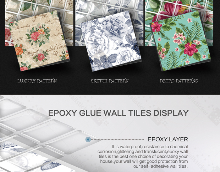 Auto tela adhesiva 3d gel mosaico azulejo de la pared/sala de ...