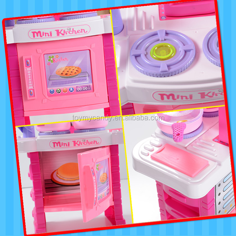 pink plastic toy kitchen