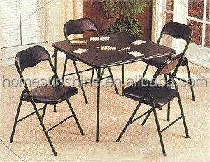 低価格5個金属材料折りたたみテーブルと椅子仕入れ・メーカー・工場