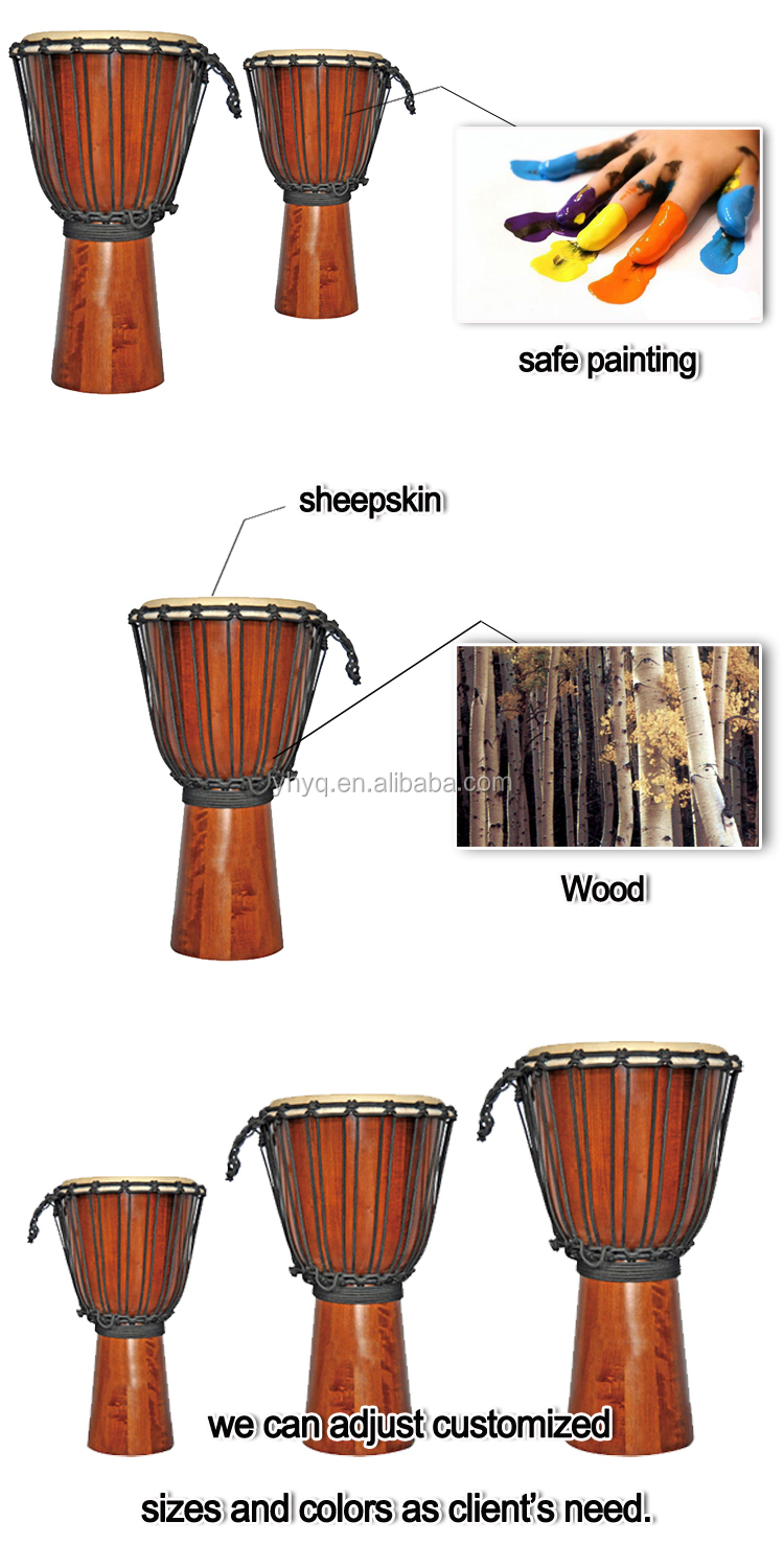 8" africaine djembé/djembe percussion en boisTambourID de produit