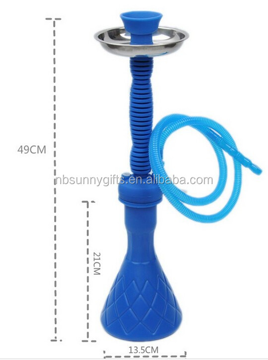Shisha Hookah Plastic Silicone Hookah Narguile Sheesha Chicha 49cm