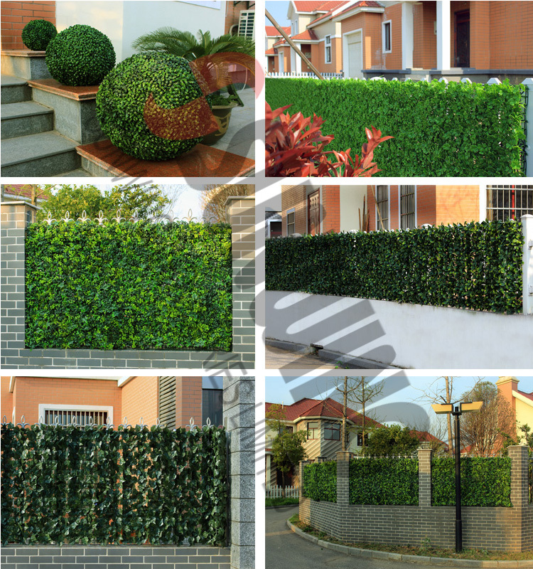 Garden Artificial Fence Plants Plastic Synthetic Hedge Boxwood Fence