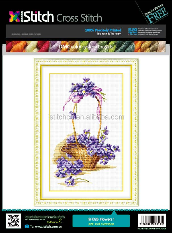 の花diyの刺繍100％正確にプリントクロスステッチキット問屋・仕入れ・卸・卸売り