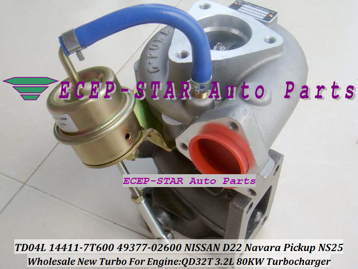 TD04L 14411-7T600 49377-02600 TURBO Turbocharger For NISSAN D22 Navara Pickup NS25 QD32T 3.2L 80KW (5)