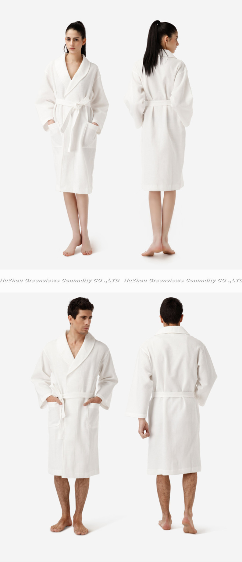 新しいoemワッフルローブ用カップルcottonspa浴衣着物ワッフル織りバスローブ仕入れ・メーカー・工場