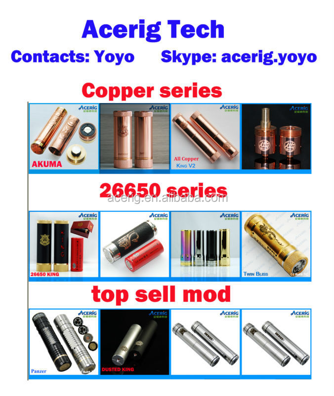 the most powerful mod colorized manhattan mod made of alumiunm and copper from Acerig