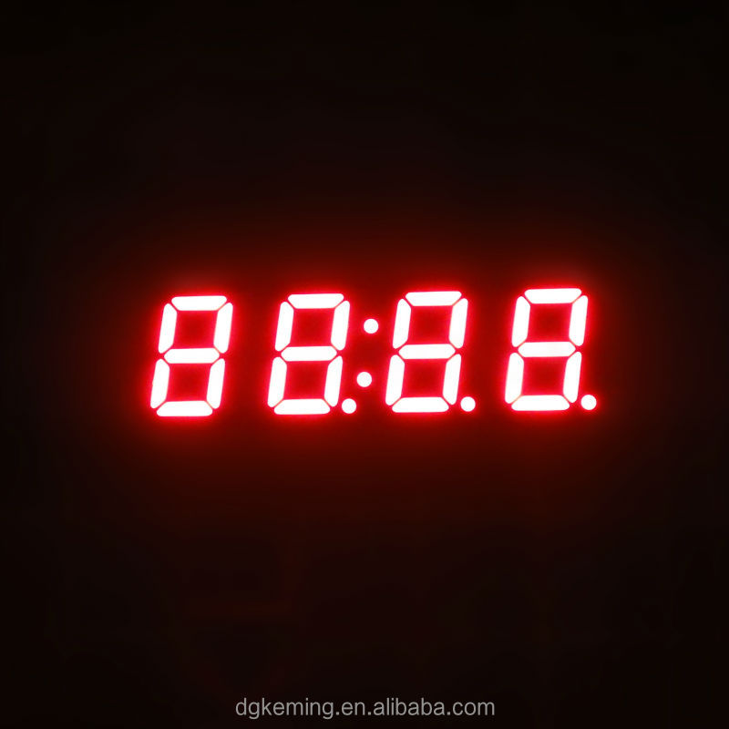 Ultra red 0.4041inch 4 digits large display digital wall clock