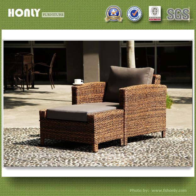 Aluminium natural style wicker outdoor sofa plastic outdoor sofa