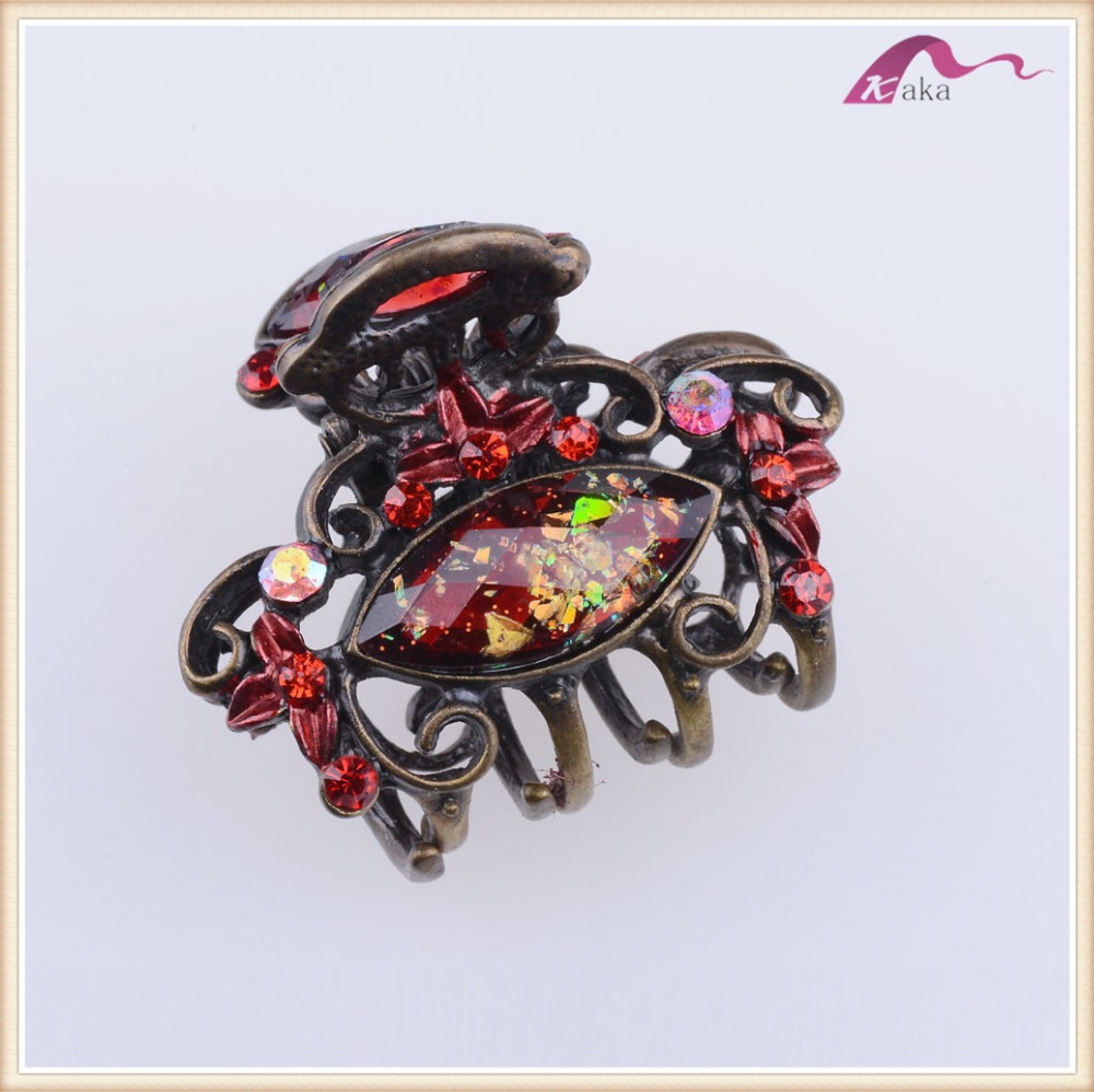 Fancy design women hair accessories resin claw hair clips decorative hair