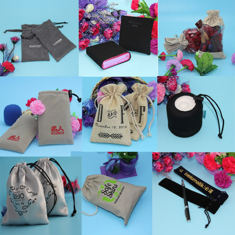 Wholesale Promotional Velvet Cloth Drawstring Bags