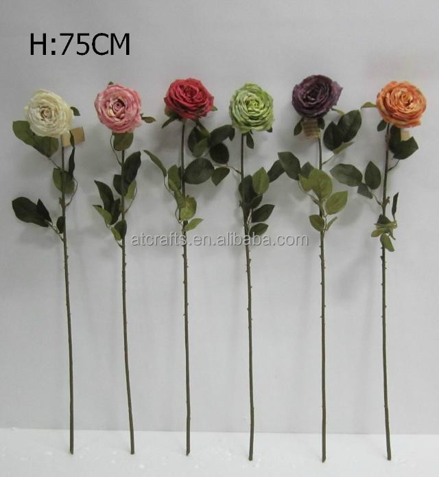 安い人工絹大きなバラの花、 絹バラ赤仕入れ・メーカー・工場