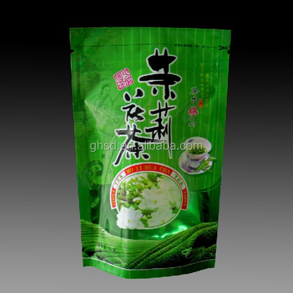 stand up tea bag top quality, aluminum foil zipper bag