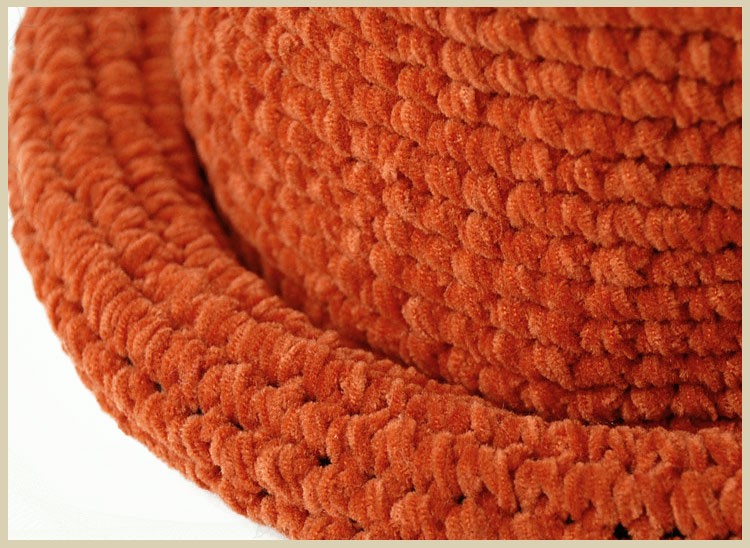特別ハンドフックオレンジクローシュバケツ帽子ロールつば冬ニット帽子仕入れ・メーカー・工場