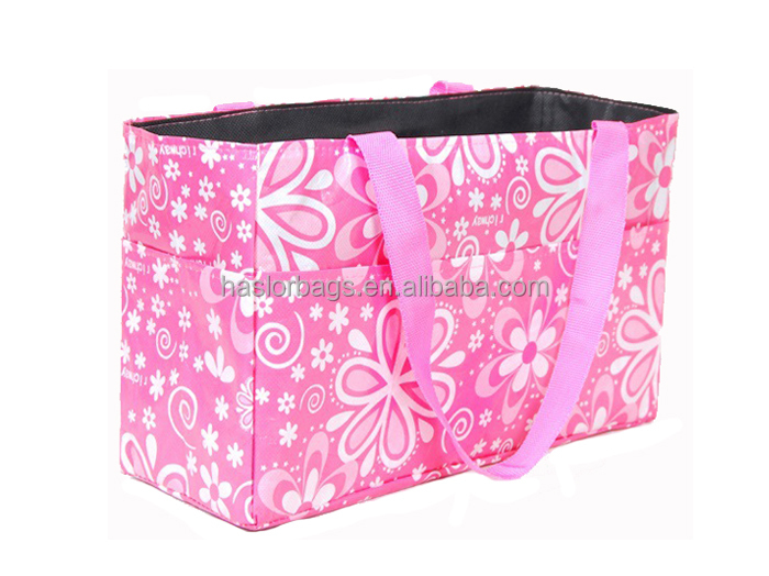 2014 Wholesale Fashion New style Pink Flower baby mother bag, Audit Diaper bag