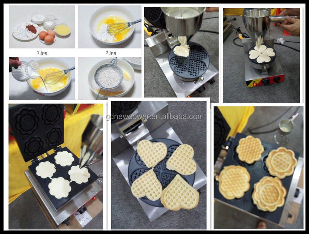 Best heating fast rectangle waffle making machine model EB-Q2
