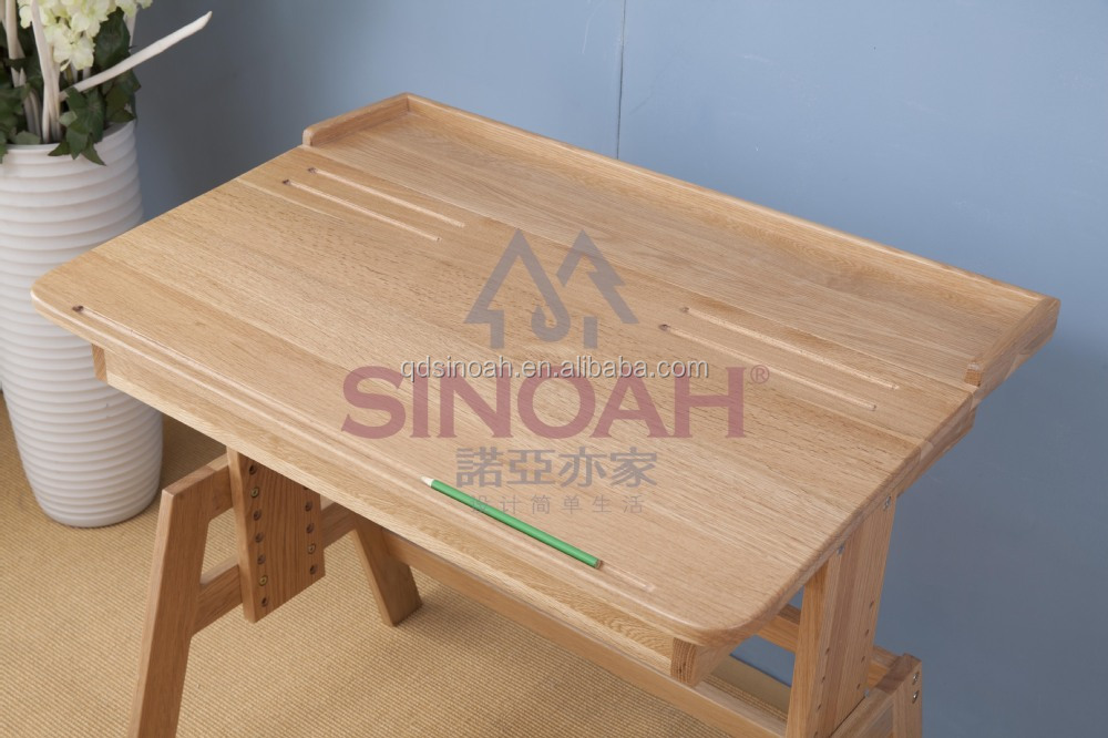 オーク木製2015ベストセラーの調節可能な子供用の机と椅子仕入れ・メーカー・工場